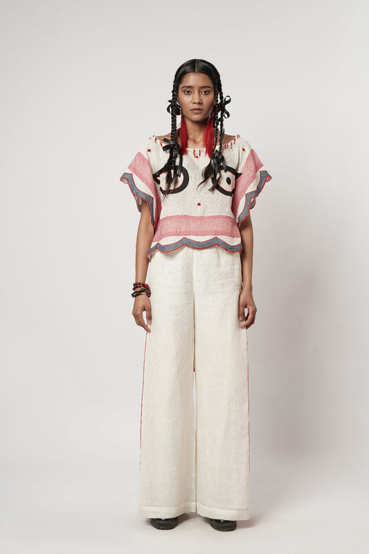 Kaftan Eye Crop Top Set