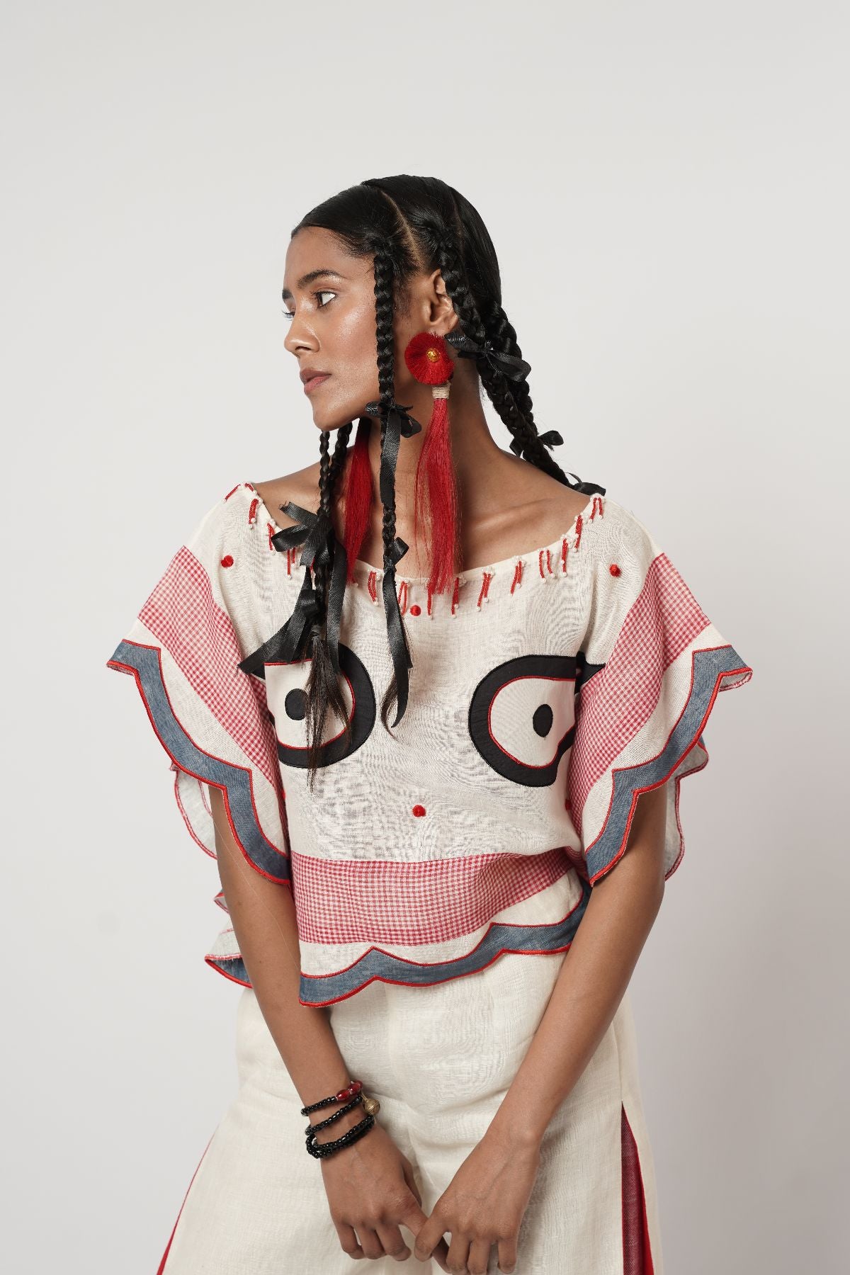 Kaftan Eye Crop Top Set