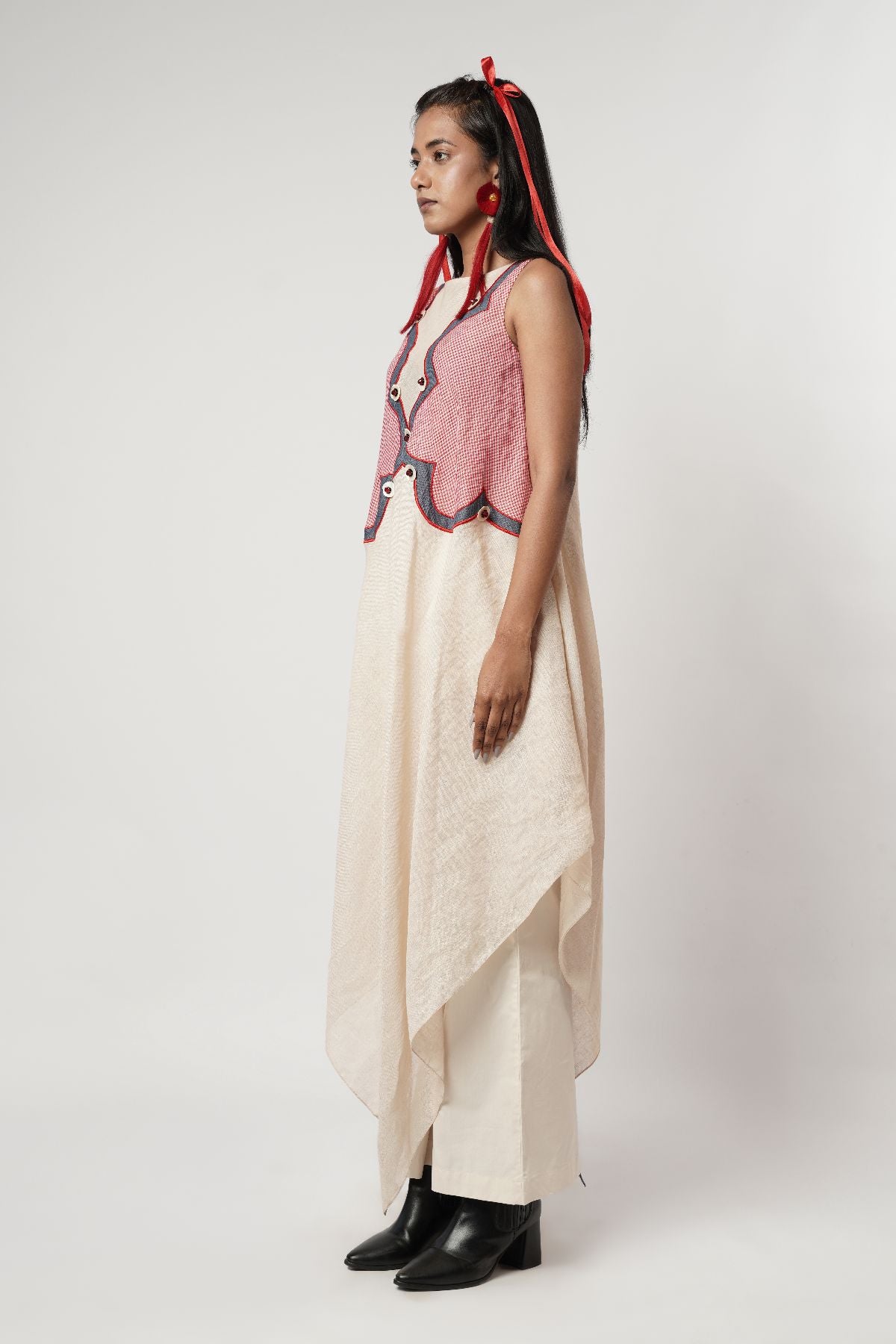 Gamcha Scalloped Tunic Set