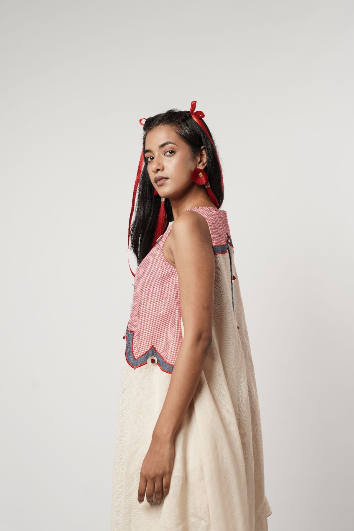 Gamcha Scalloped Tunic Set