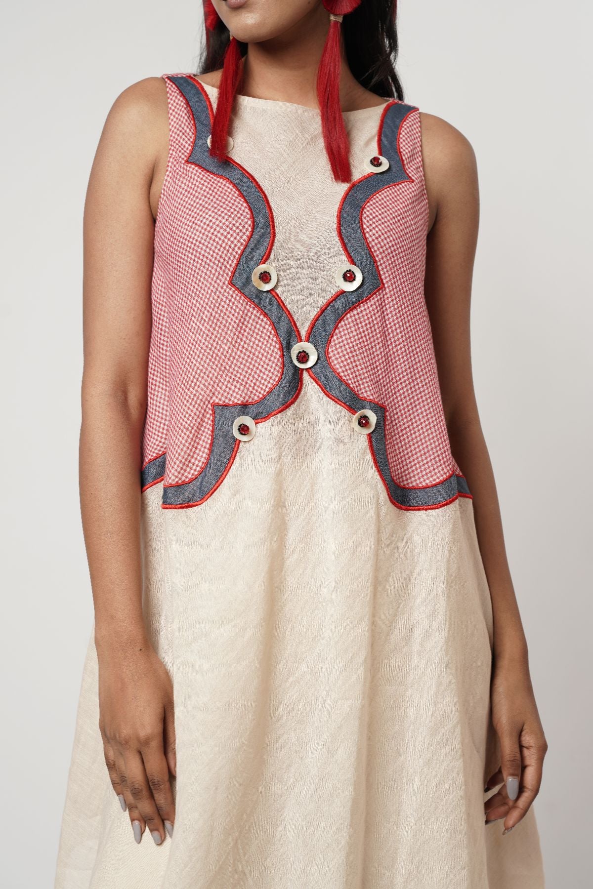 Gamcha Scalloped Tunic Set