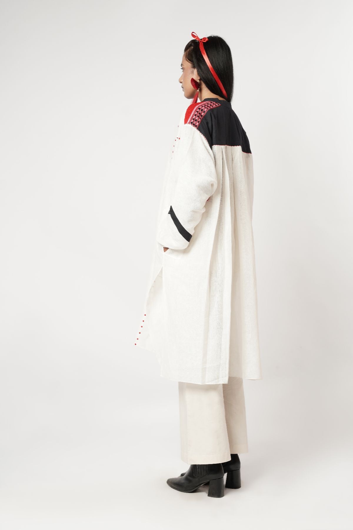 Paneled Patched Gusset  Kurta Set