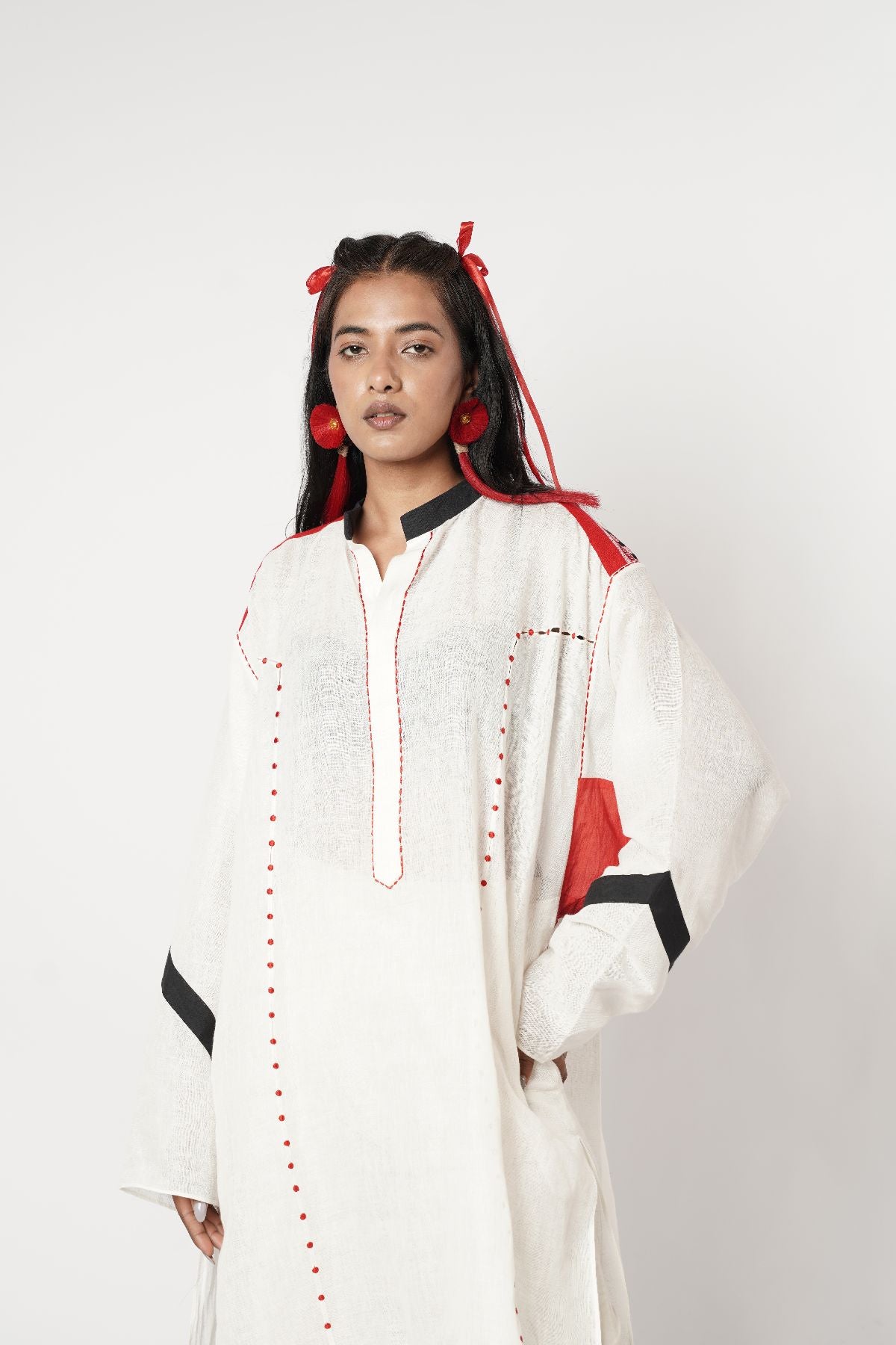 Paneled Patched Gusset  Kurta Set