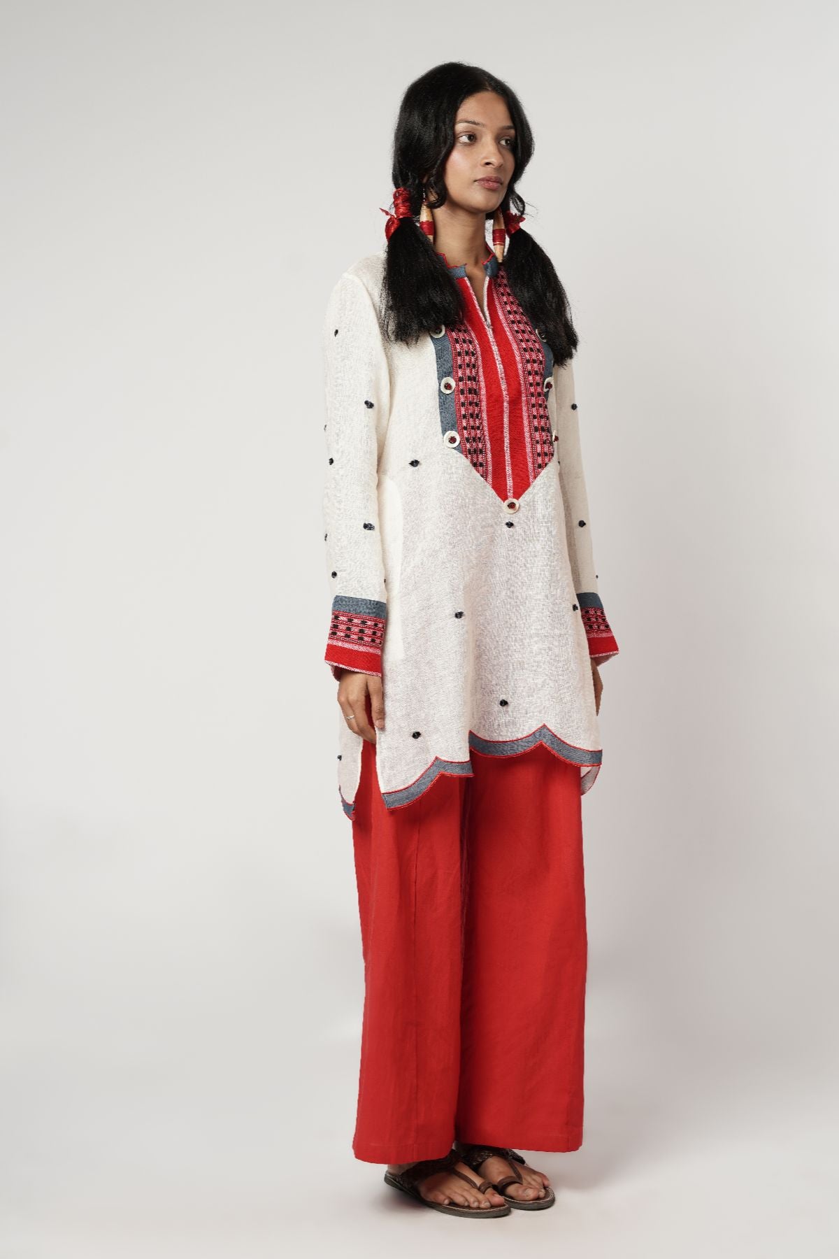 Naga-Yoke Dot Kurta Set