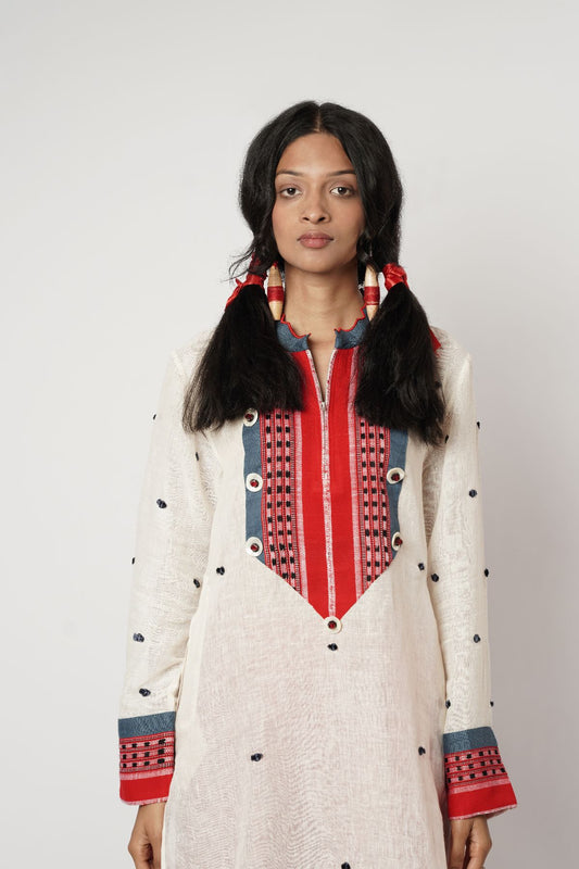 Naga-Yoke Dot Kurta Set