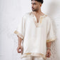 Kaftan Foil Kurta with Straight Fit Pants