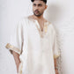 Kaftan Foil Kurta with Straight Fit Pants