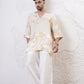 Foil Printed Straight Kaftan Kurta with Straight  Pants