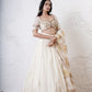 Ruffled Lehenga with Embroidered Blouse and Foil Dupatta