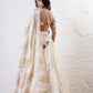 Ruffled Lehenga with Embroidered Blouse and Foil Dupatta