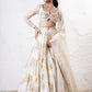 Foil Circular Lehenga with Embroidered Blouse and Dupatta