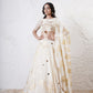 Foil Scarf Lehenga with Embroidered Blouse and Foil Dupatta