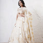 Foil Scarf Lehenga with Embroidered Blouse and Foil Dupatta