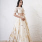 Foil Scarf Lehenga with Embroidered Blouse and Foil Dupatta