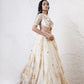 Foil Scarf Lehenga with Embroidered Blouse and Foil Dupatta