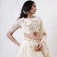 Foil Scarf Lehenga with Embroidered Blouse and Foil Dupatta