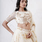 Foil Scarf Lehenga with Embroidered Blouse and Foil Dupatta