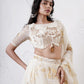 Foil Scarf Lehenga with Embroidered Blouse and Foil Dupatta