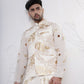 Foil Nehru Jacket with Leaf Kurta and Straight Pants