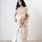 Foil Draped Saree with Ruched Blouse