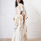 Foil Draped Saree with Ruched Blouse