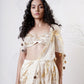 Foil Draped Saree with Ruched Blouse