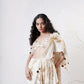 Foil Draped Saree with Ruched Blouse