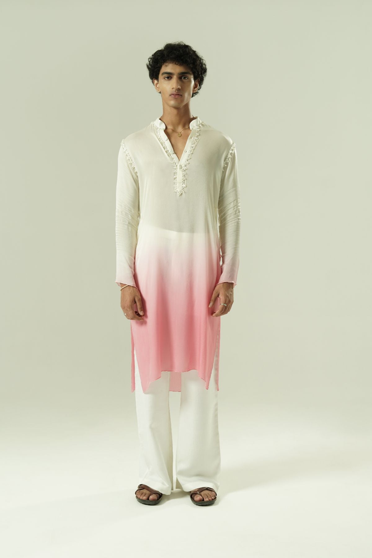 Ombre Beaded Kurta Set