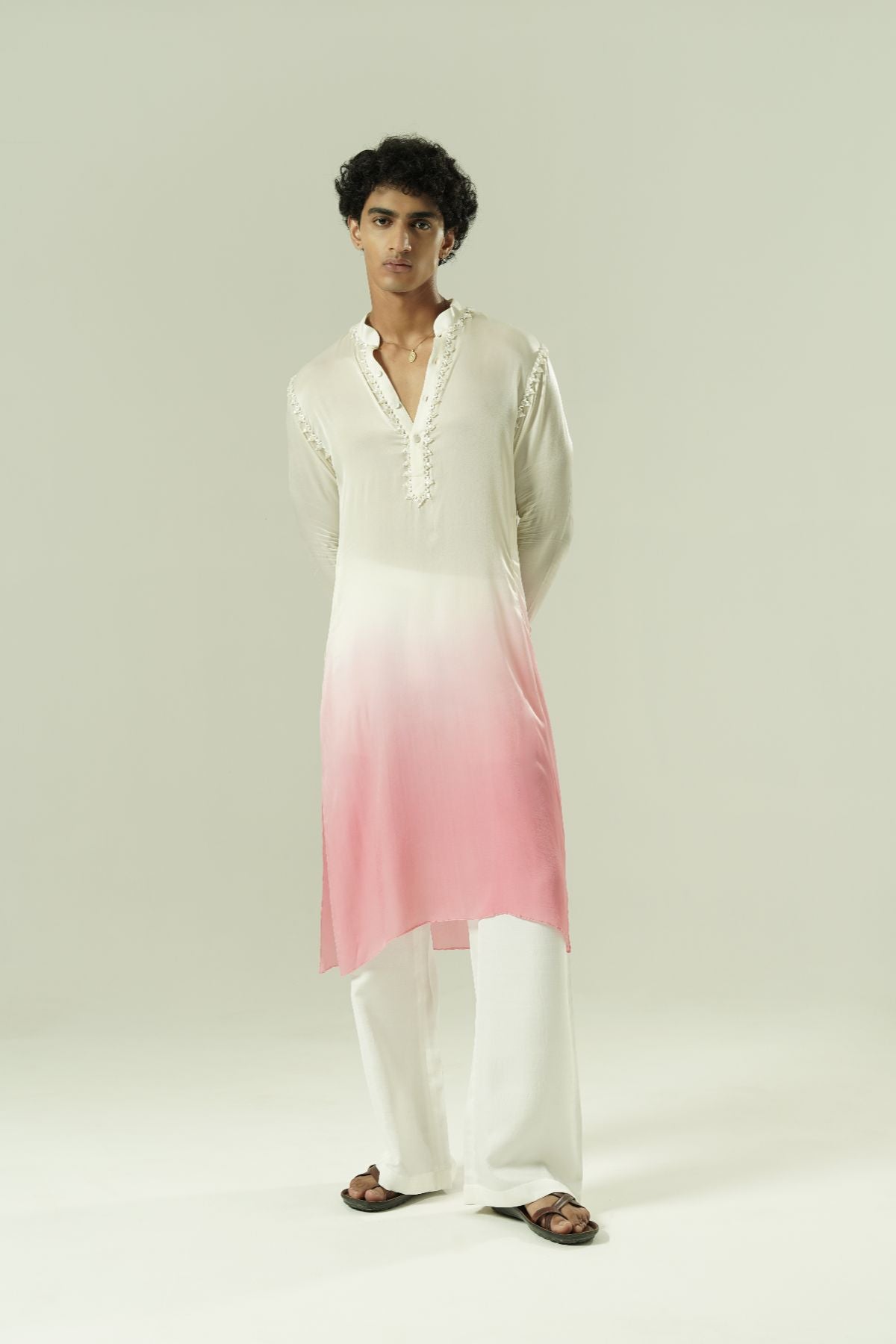Ombre Beaded Kurta Set