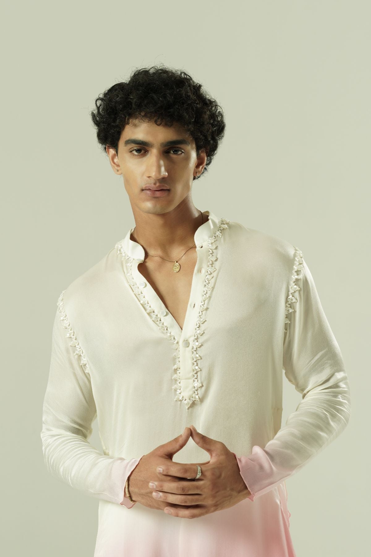 Ombre Beaded Kurta Set