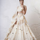 Tiered Wave Lehenga with Incut Blouse and Foil Dupatta