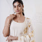 Embroidered Short Kurta with Layered Tuelle Sharara and Foil Dupatta