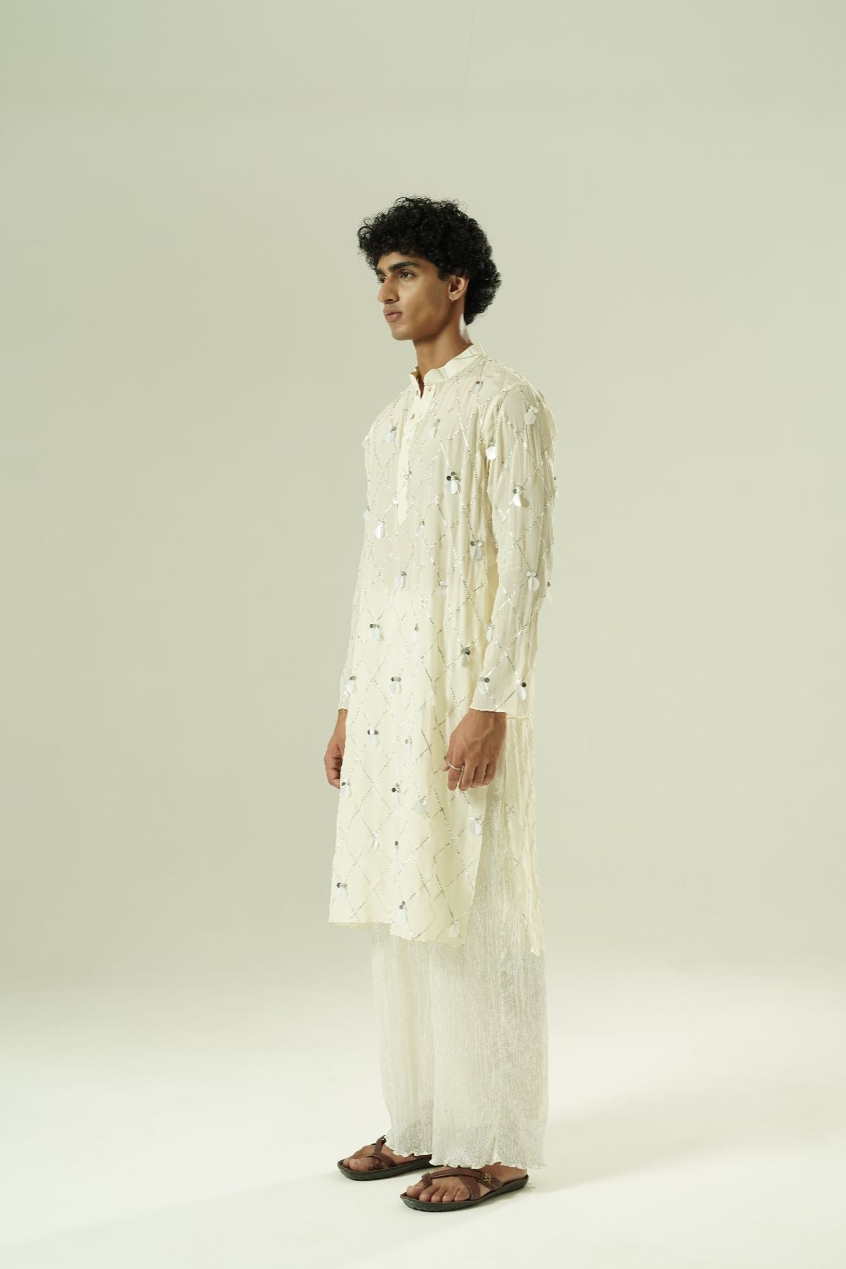 Checkered Droplets Kurta Set
