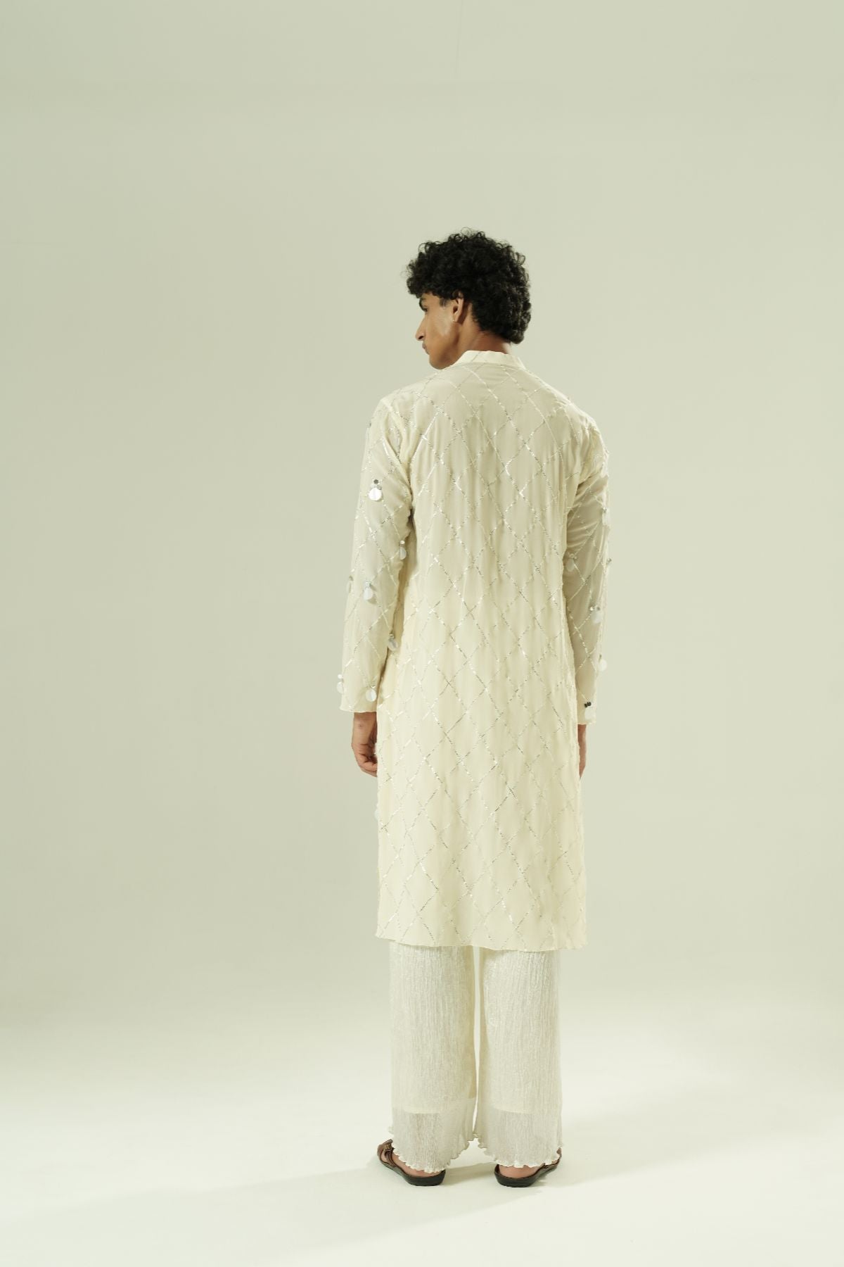 Checkered Droplets Kurta Set