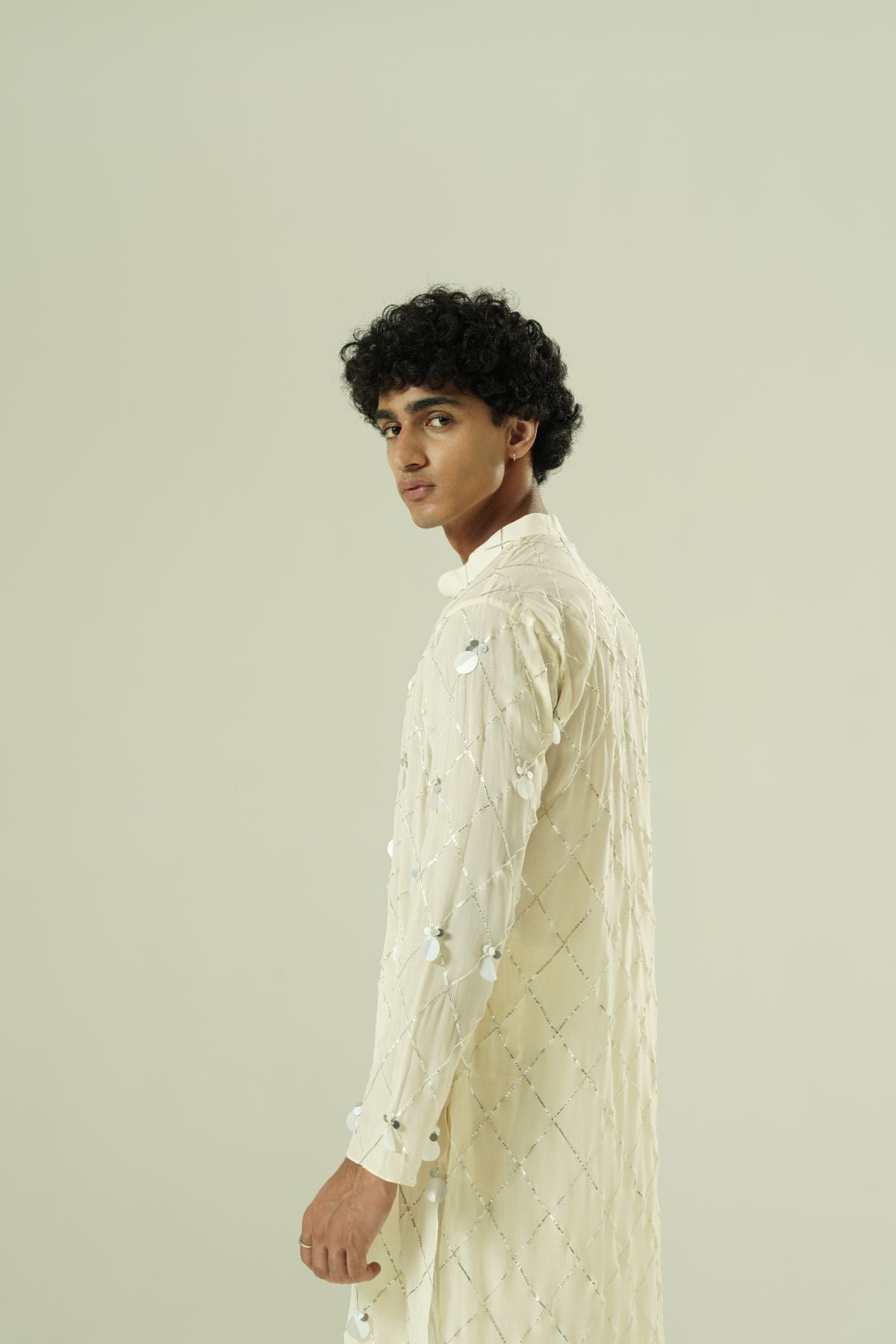 Checkered Droplets Kurta Set