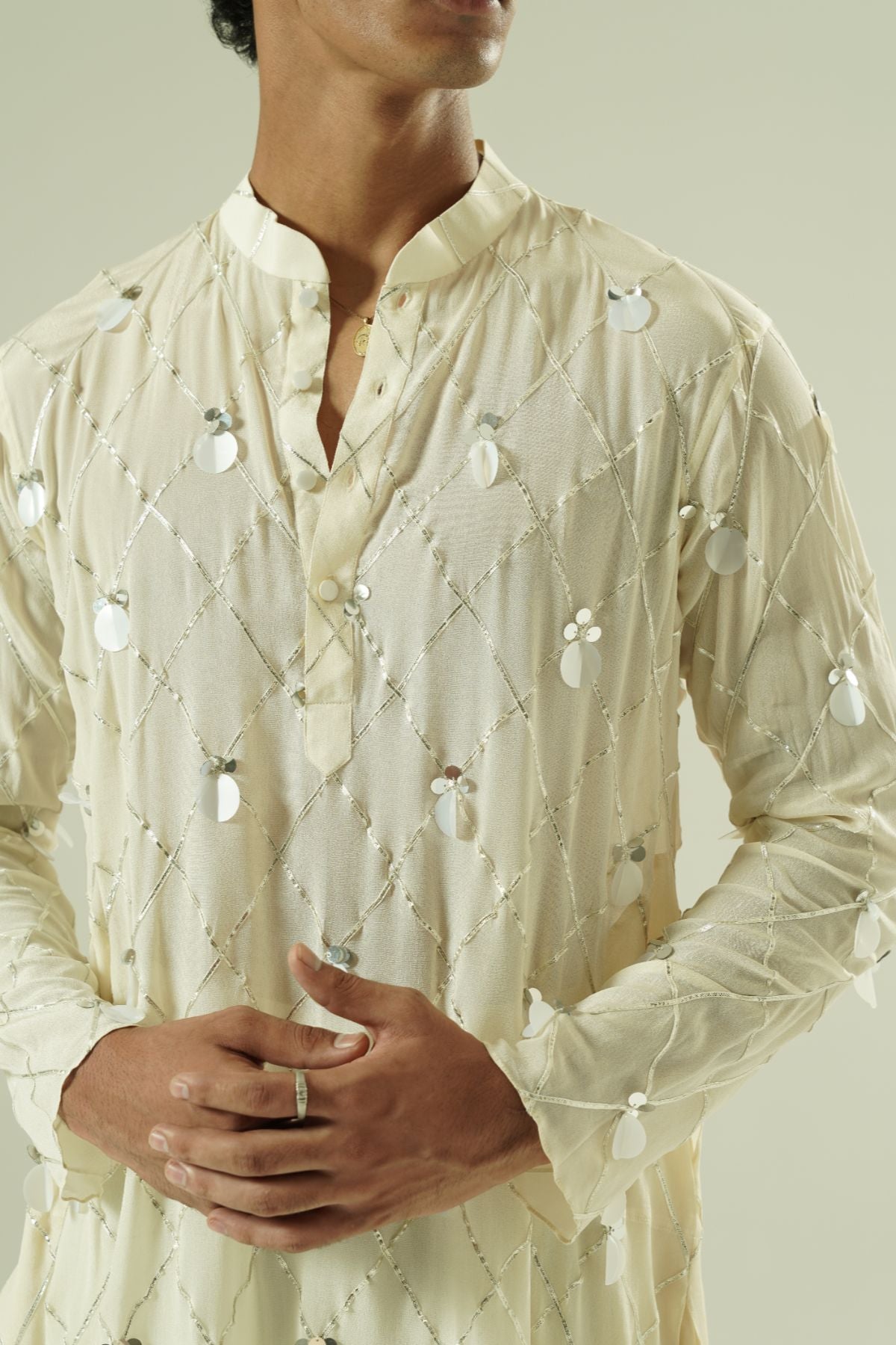 Checkered Droplets Kurta Set