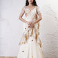 Ruffled Drape Saree with Foil Choli