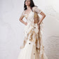 Ruffled Drape Saree with Foil Choli