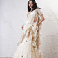 Ruffled Drape Saree with Foil Choli