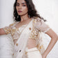 Ruffled Drape Saree with Foil Choli