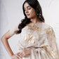 Foil Moon Patchwork Saree with Beaded Blouse