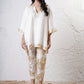 Kaftan Kurta with Foil Cropped Pants