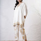 Kaftan Kurta with Foil Cropped Pants