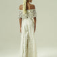 Sequin Drops Tuck Sharara Set