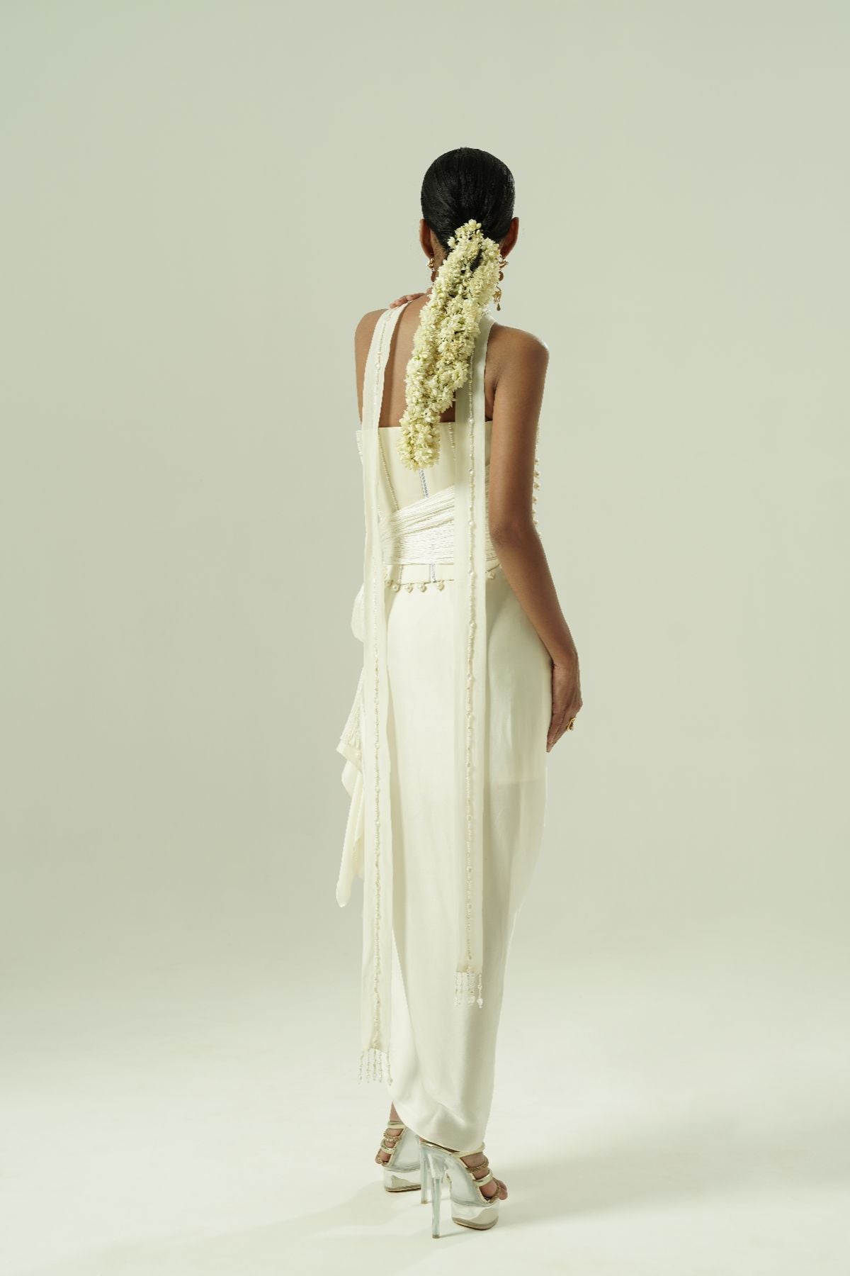 Beaded Draped Corset Set