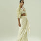 Leaflet Draped Sharara & Cape Set