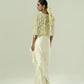Leaflet Draped Sharara & Cape Set