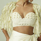 Leaflet Draped Sharara & Cape Set