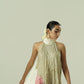 Lilly Asymmetric Halter Tie Dress