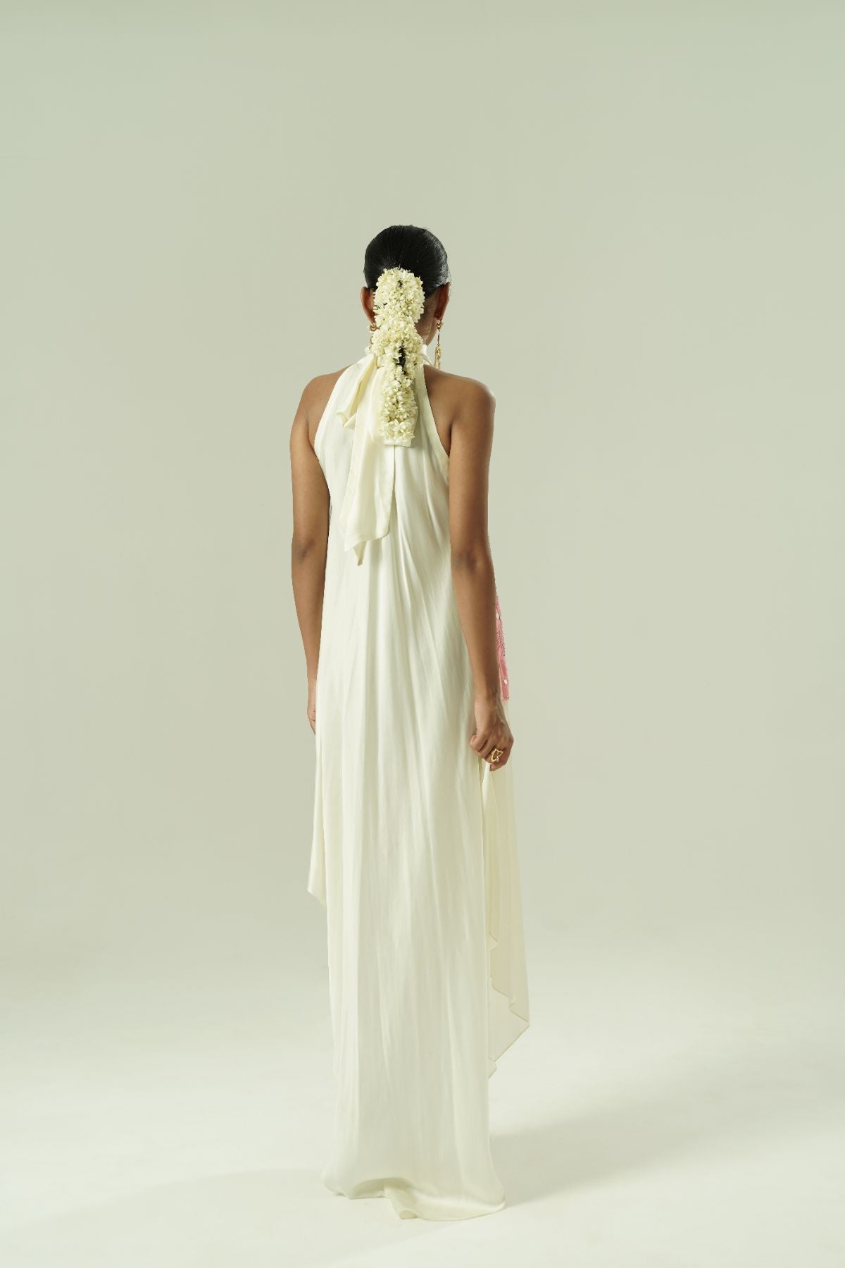 Lilly Asymmetric Halter Tie Dress